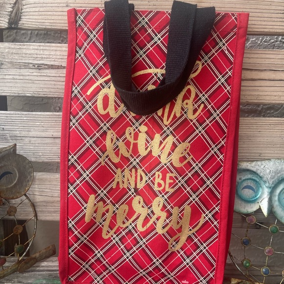 Sale‼️Wine Bottle Bag-Holiday-Holds 2 Bottles - Picture 5 of 8